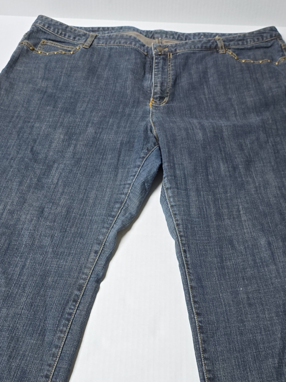 Michael Kors Women's Straight Leg Dark Blue Denim Jeans